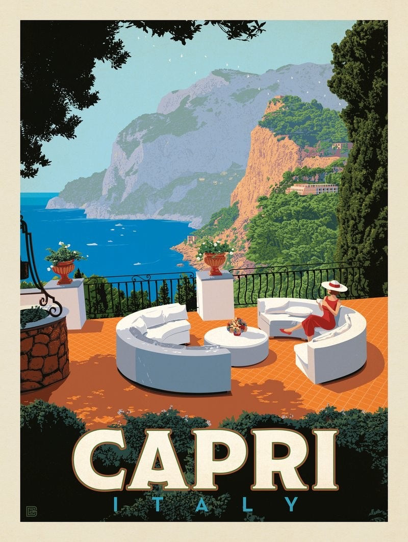 絵画 CARTUSIA CAPRI vintage poster CARTUSIA CAPRI vintage poster - メルカリ